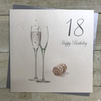 Large 18th Birthday Card (Champagne Flutes) (Xpdc18)