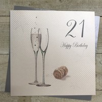 Large 21st Birthday Card (Champagne Flutes) (Xpdc21)