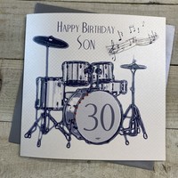 Son 30th Large Birthday Card, Drum Kit Design (XVN167-S30)