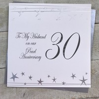 Husband Large 30th Anniversary Card (Big Twist Range, Pearl) (XF30H)