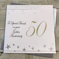 Special Friends Large 50th Anniversary Card (Big Twist Range, Golden) (XF50S)