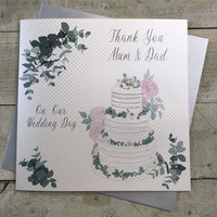 Thank You Mum and Dad Large Handmade Wedding Thank You Card (XLWB201)