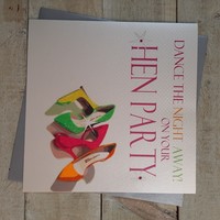 Dance The Night Away, Handmade Hen Party Card (Neon Shoes) (XMN16)