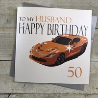 Husband 50th Birthday Card, Sports Car (XN62-H50)