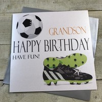 Grandson Birthday Card (Football, Green) (XN65)