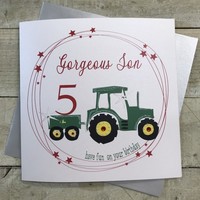 Son 5th Birthday Card, Tractor (XNS2-5)