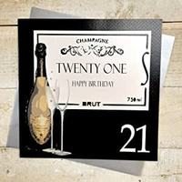 Large 21st Birthday Card - champs (XBA21)
