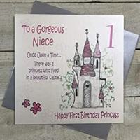 Niece 1 Large Fiary Tale 1st Birthday Card, Princess Castle (XGL2-n)