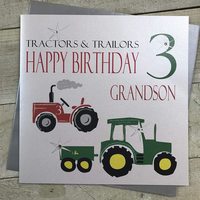 Grandson, Large 3rd Birthday Card (Tractors) (XNA3-GS3)