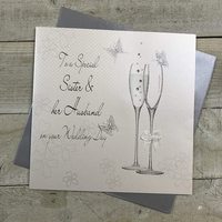 Sister & Her Husband Day Handmade  Large Wedding Card  (XPD33S)