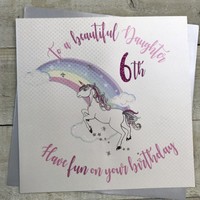 Daughter 6th Birthday Large Card (Xr31-6)