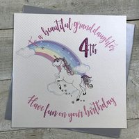 Granddaughter 4th BirthdayLarge Card (XR34-4gd-)