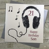 Son, Large Birthday Card (Headphones) (XSB54-S21)