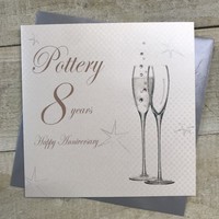 8TH POTTERY ANNIVERSARY - CHAMPAGNE FLUTES  (BD108)