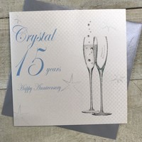 15TH CRYSTAL ANNIVERSARY - CHAMPAGNE FLUTES  (BD115)