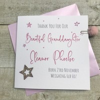 PERSONALISED - THANK YOU FOR OUR NEW GRANDDAUGHTER (STARS) (P-S262)