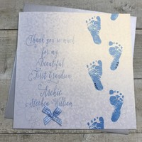 PERSONALISED - THANK YOU FOR MY 1ST NEW GRANDSON (FEET) (P-WB224)