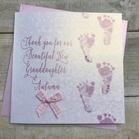 PERSONALISED - THANK YOU FOR OUR NEW GRANDDAUGHTER (FEET) (P-WB225)