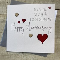 SISTER & BROTHER IN LAW ANNIVERSRAY HEART (S108-SB)