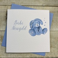 WELSH - BABI NEWYDD (NEW BABY) BLUE BUNNY (W-D80)