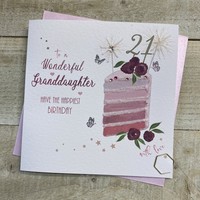 GRANDDUAGHTER AGE 21 - PINK LAYER CAKE (D124)