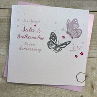 SISTER & BROTHER IN LAW ANNIVERSARY BUTTERFLIES (D173)