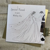 SPECIAL FRIENDS SCOTTISH WEDDING CARD - COUPLE (D51)