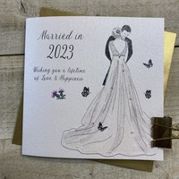 MARRIED IN 2023 SCOTTISH WEDDING CARD - COUPLE (D52)