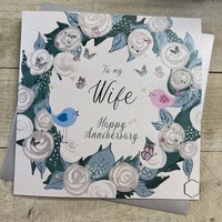 WIFE ANNIVERSARY FLOWERS CARD (D177 & XD177)