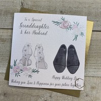 GRANDDAUGHTER WEDDING CARD - SHOES (D165 & XD165)
