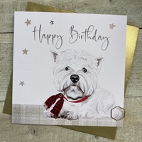 WESTIE DOG BIRTHDAY CARD (S350)