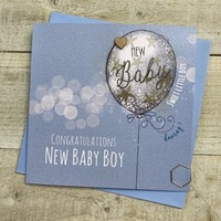 BABY BOY - BLUE BALLOON CARD (ST23)
