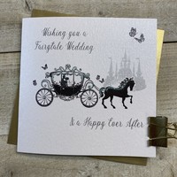 WEDDING CARD - FAIRYTALE HORSE & CARRIAGE (D15)