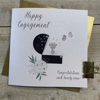 ENGAGEMENT CARD - RING IN BOX & FLOWERS (D24)