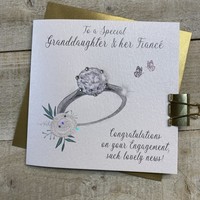 GRANDDAUGHTER & FIANCE ENGAGEMENT CARD - RING (D45)