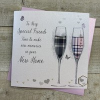 SPECIAL FRIENDS NEW HOME CARD -  TARTAN FLUTES (D65)
