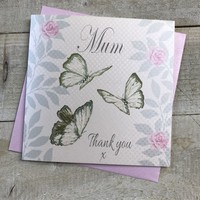 MUM, THANK YOU GREEN BUTTERFLIES MOTHERS DAY CARD (LLM47)