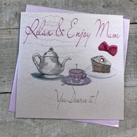 RELAX & ENJOY MUM, TEA & CAKE MOTHERS DAY CARD (MB12)
