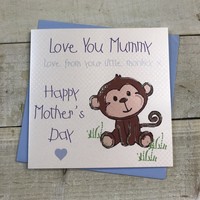 MUMMY LOVE FROM YOUR LITTLE MONKEY X  MOTHERS DAY CARD (MP9)