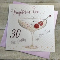 DAUGHTER-IN-LAW 30TH BIRTHDAY, RASPBERRY COUPE GLASS (B103-DIL30)
