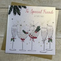 SPECIAL FRIENDS - FLUTES & COUPE GLASSES CHRISTMAS CARD (C23-104)