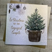 1ST CHRISTMAS AS ENGAGED COUPLE - CHRISTMAS TREE CHRISTMAS CARD (C23-107)