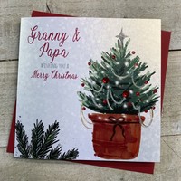 GRANNY & PAPA - CHRISTMAS TREE CHRISTMAS CARD (C23-108)