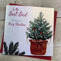 BEST DAD - CHRISTMAS TREE CHRISTMAS CARD (C23-109)