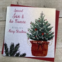 SON & HIS FIANCEE - CHRISTMAS TREE CHRISTMAS CARD (C23-110)