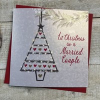 1ST CHRISTMAS AS MARRIED COUPLE - TREE DECORATION CHRISTMAS CARD (C23-115)