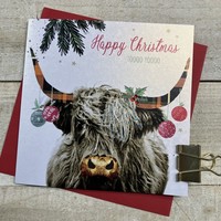 CHRISTMAS CARD - HIGHLAND COW (C23-18)