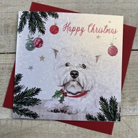 CHRISTMAS CARD - WHITE SCOTTIE DOG (C23-20)