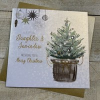 DAUGHTER & SON-IN-LAW - CHRISTMAS TREE & BAUBLES CHRISTMAS CARD (C23-43)