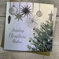 CHRISTMAS CARD - CHRISTMAS TREE & BAUBLES  (C23-52)